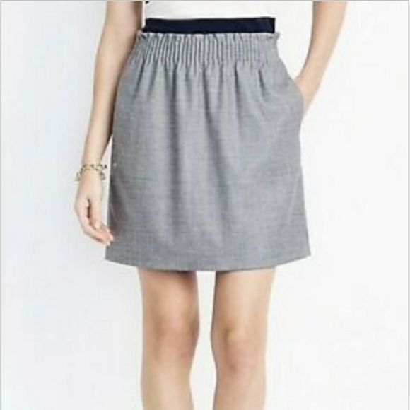 J. Crew Factory Dresses & Skirts - J Crew Factory Gray Paper Bag Skirt Mid Thigh Size 4
